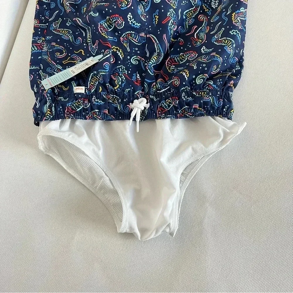 Swim Shorts Sea Horses Boys M (8/10) Shapes Printed Cat & Jack Navy Blue